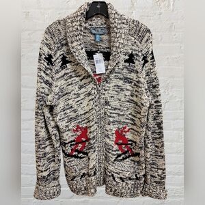 Lauren Ralph Lauren ski themed cardigan size XL NWT